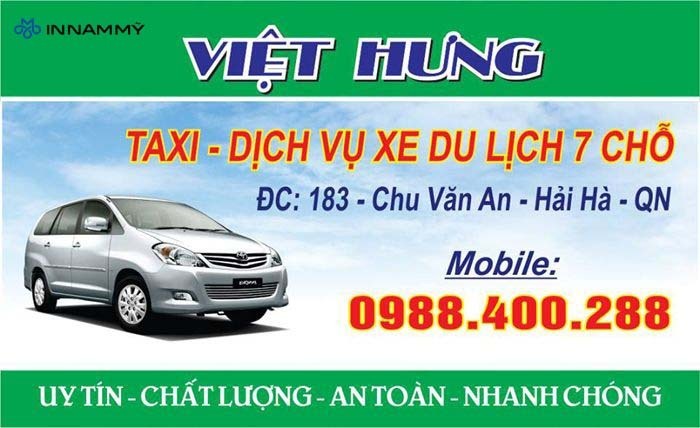 Thiết kế card taxi theo yêu cầu tại Thanh Hóa
